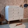 vintage commode babykamer, vintage kast kinderkamer