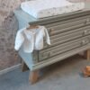 Vintage commode houtkleur/badkamermeubel
