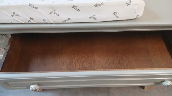 Vintage commode houtkleur/badkamermeubel