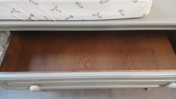 Vintage commode houtkleur/badkamermeubel
