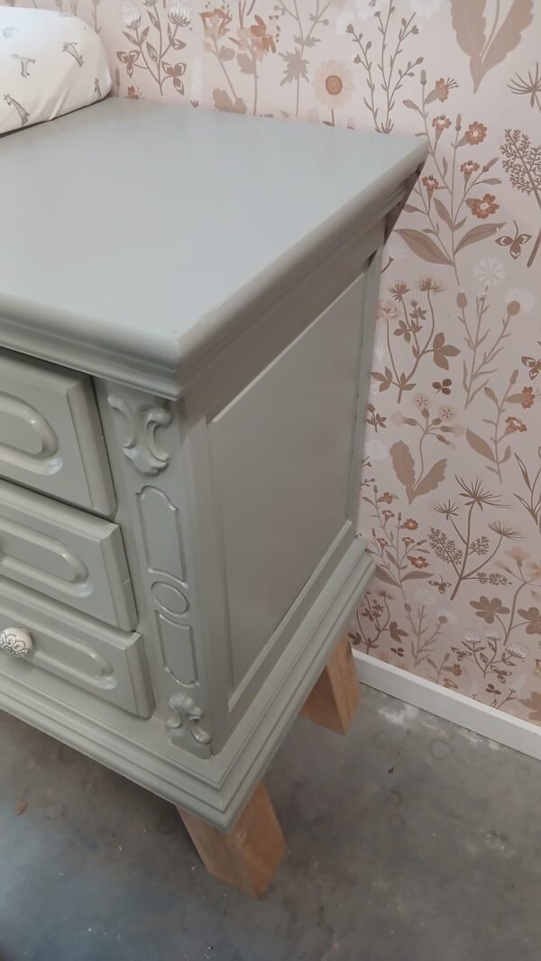 Vintage commode houtkleur/badkamermeubel