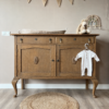 Vintage commode houtkleur/badkamermeubel