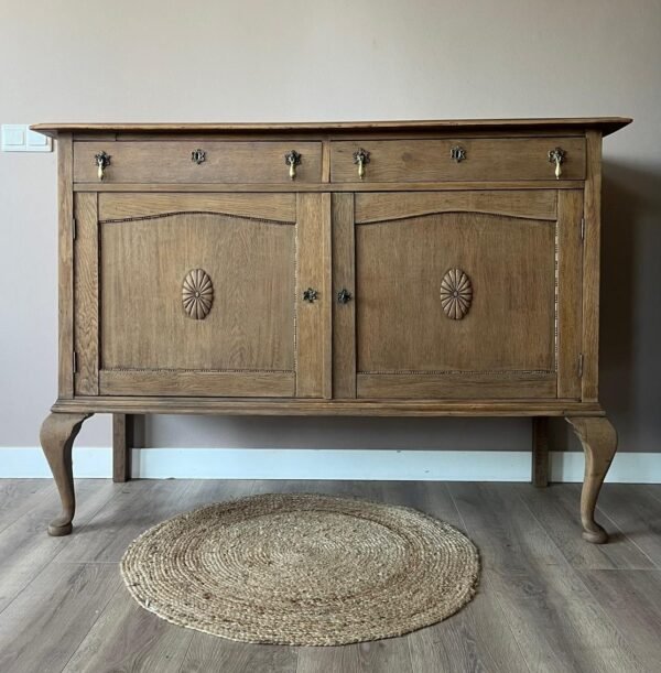 Vintage commode houtkleur/badkamermeubel