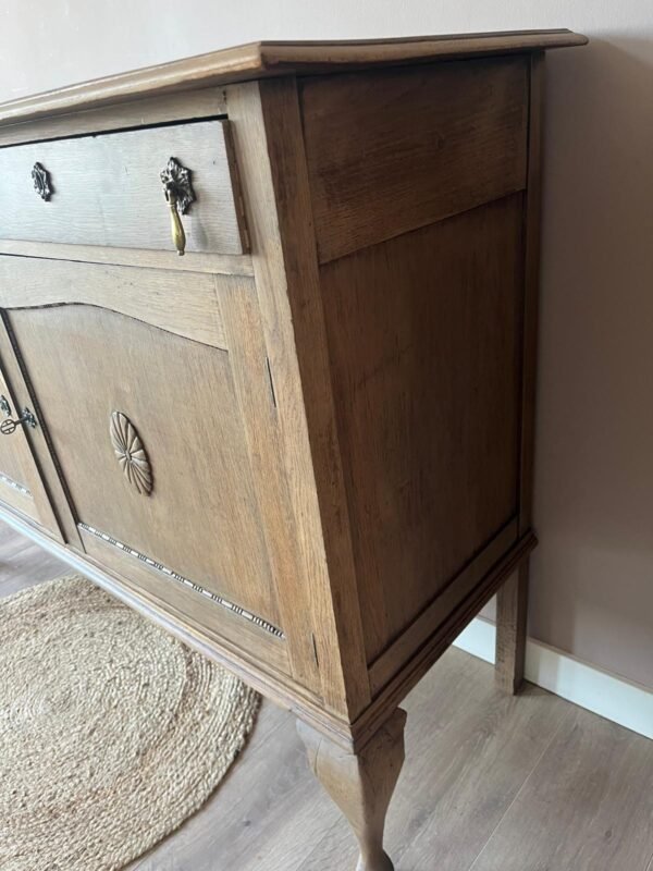 Vintage commode houtkleur/badkamermeubel