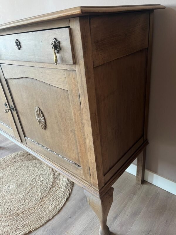 Vintage commode houtkleur/badkamermeubel